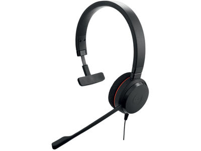 Jabra Evolve 20 Headset Ledningsført Kontor/Callcenter USB Type-C / USB Type-A Sort