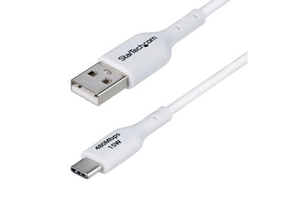 StarTech.com USB2AC1MNCWHE USB-kabel USB 2.0 1 m USB A USB C Hvid