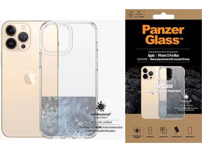 Cover, iPhone 13 Pro Max, Case, Transparant, PanzerGlass Antibacterial - HardCase 