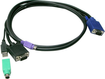 LevelOne ACC-3201 KVM-kabel Sort 1,8 m