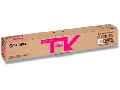 Toner, TK-8115M, Magenta-rød, 6.000 sider, Kyocera 