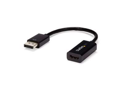 StarTech.com DP2HD4KS videokabel adapter 0,15 m DisplayPort HDMI Type A (Standard) Sort