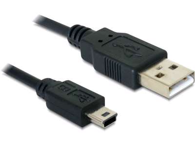 DeLOCK 82311 USB-kabel USB 2.0 3 m USB A Mini-USB B Sort