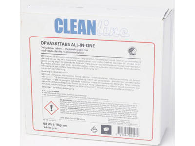 Opvasketabs, All-in-one, 80 stk, Cleanline