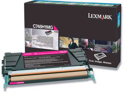 Toner, C748H1MG, Magenta-rød, 10.000 sider, Lexmark 