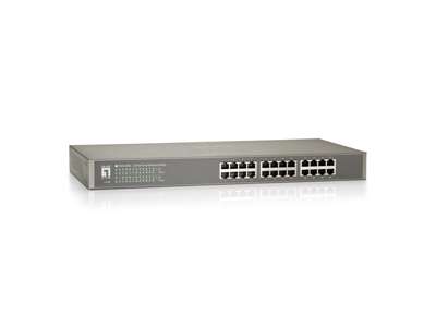 LevelOne FSW-2450 netværksswitch Ikke administreret Fast Ethernet (10/100) Sort