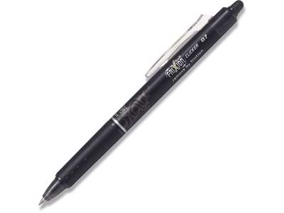 Rollerball gelpen, 0.7 mm, 0.35 mm, Sort, Pilot FriXion Clicker Medium BLRT-FR7-B