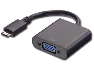 Microconnect HDMIVGAB videokabel adapter 0,15 m HDMI Type C (Mini) VGA (D-Sub) Sort