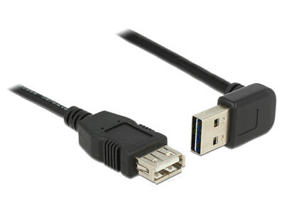 DeLOCK 2m, USB 2.0-A - USB 2.0-A USB-kabel USB A Sort