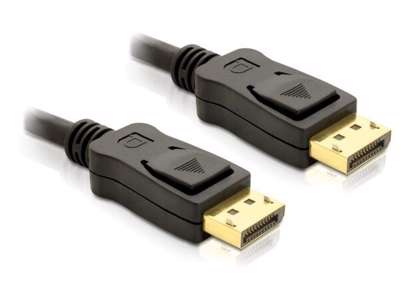 DeLOCK Cable Displayport 3m male - male Gold Sort