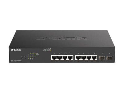 D-Link DGS-1100-10MPV2 netværksswitch Administreret L2 Gigabit Ethernet (10/100/1000) Strøm over Ethernet (PoE) 1U Sort