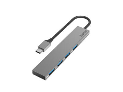 Hama 00200101 interface hub USB 3.2 Gen 1 (3.1 Gen 1) Type-C 5000 Mbit/s Grå