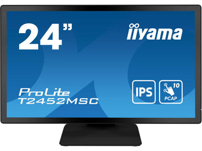 iiyama ProLite T2452MSC-B1 computerskærm 60,5 cm (23.8") 1920 x 1080 pixel Fuld HD LCD Berøringsskærm Multibruger Sort