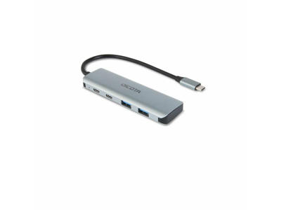 DICOTA D32061 interface hub USB Type-C 10000 Mbit/s Sølv