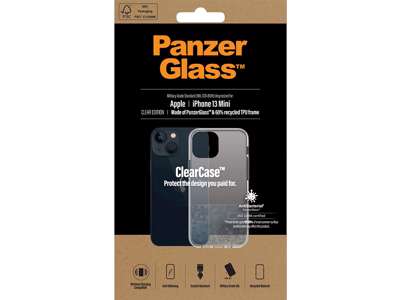 Cover, iPhone 13 Mini, Case, Transparant, PanzerGlass Antibacterial - ClearCase 