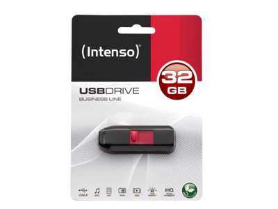 Intenso 32GB USB2.0 USB-nøgle USB Type-A 2.0 Sort, Rød