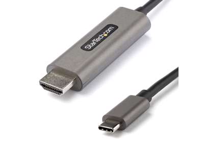 StarTech.com CDP2HDMM4MH videokabel adapter 4 m HDMI Type A (Standard) USB Type-C Sort, Sølv