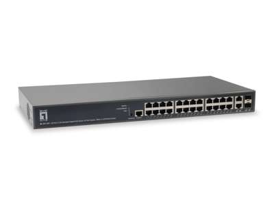 LevelOne GEP-2681 netværksswitch Administreret L3 Gigabit Ethernet (10/100/1000) Strøm over Ethernet (PoE) Sort