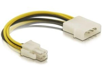 DeLOCK Cable P4 male > Molex 4pin male Flerfarvet 0,13 m