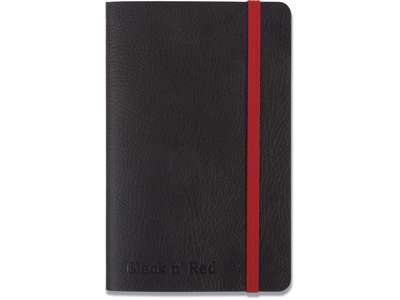 Notesbog, A6, Linjeret, Sort, Oxford Black n´Red 