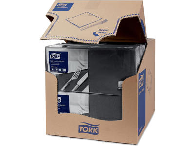 Servietter, 3 lag, Sort, 33x33 cm, 1500 stk, Tork Advanced