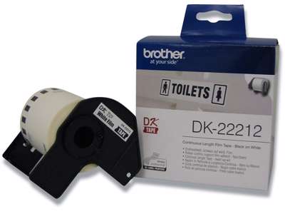 Labeltape, 62mm x 15.24m, 1 rulle, Hvid, Brother P-Touch DK-22212