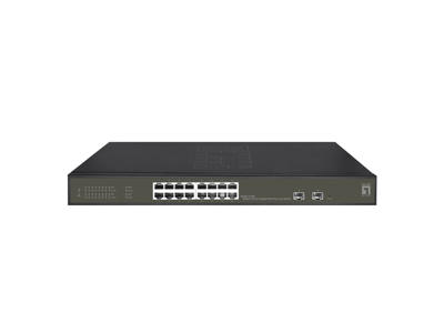 LevelOne GES-2118P netværksswitch Administreret L2 Gigabit Ethernet (10/100/1000) Strøm over Ethernet (PoE) Sort