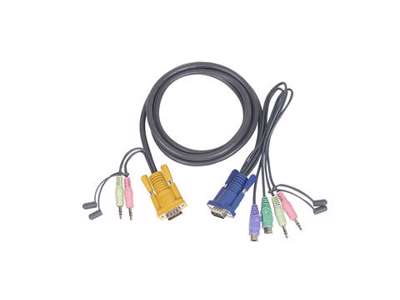 iogear Micro-Lite™ Bonded All-in-One PS/2 KVM Cable 10ft KVM-kabel Sort 3 m