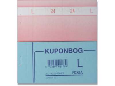 Kuponbog, Rosa, 1 bog, 2x100 kuponer, GF 