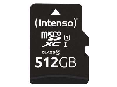 Intenso microSD 512GB UHS-I Perf CL10| Performance Klasse 10