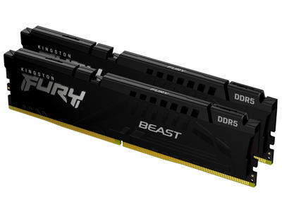 Kingston Technology FURY Beast 32GB 6400MT/s DDR5 CL32 DIMM (Sæt med 2) Black XMP