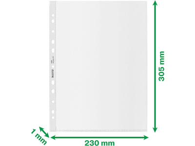 Plastlomme, A4, Åben top, 0.1 mm, 25 stk, Leitz Recycle 