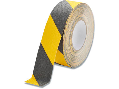 Tape - skridsikker, 50 mm, 15 m, Gul-sort, Durable DURALINE GRIP Color 