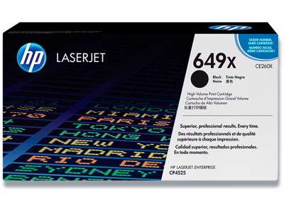 Toner, 649X, Black-sort, 17.000 sider, HP CE260X