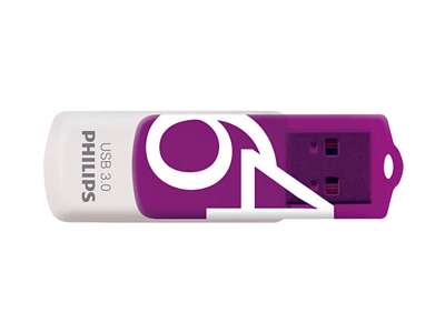 Philips FM64FD00B USB-nøgle 64 GB USB Type-A 3.2 Gen 1 (3.1 Gen 1) Lilla, Hvid