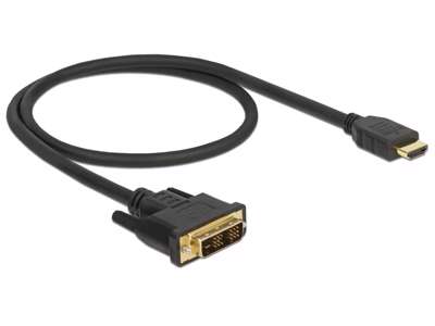 DeLOCK 85581 videokabel adapter 0,5 m HDMI Type A (Standard) DVI-D Sort