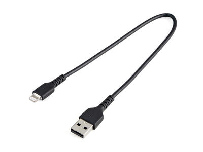 StarTech.com RUSBLTMM30CMB kabel til mobiltelefon Sort 0,3 m USB A Lightning