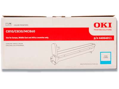 Toner, C810-C830, Cyan-blå, 8.000 sider, OKI 44059107