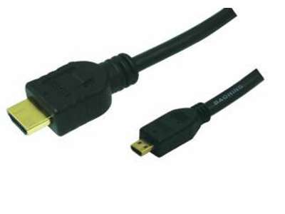 LogiLink 1.5m HDMI to HDMI Micro - M/M HDMI-kabel 1,5 m HDMI Type A (Standard) HDMI Type D (Micro) Sort