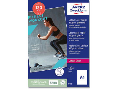 Fotopapir, A4, 120 g, 200 ark, Avery Superior Glossy