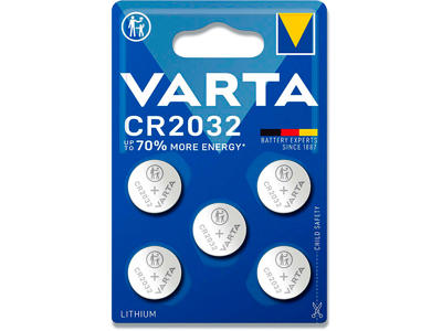 Batteri, CR2032, 3 V, 5 stk, Varta Electronic