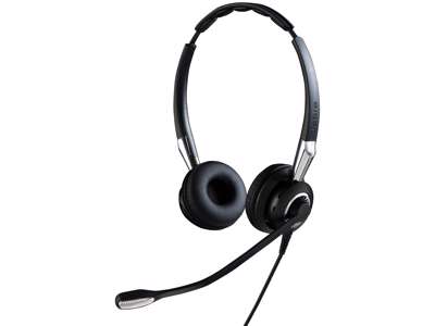 Jabra Biz 2400 II QD Duo NC Headset Ledningsført Kontor/Callcenter Sort, Sølv