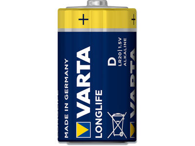 Batteri, D, 1.5 V, 2 stk, Varta Longlife