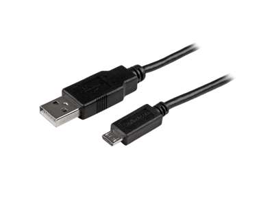 StarTech.com USBAUB50CMBK USB-kabel USB 2.0 0,5 m USB A Micro-USB B Sort