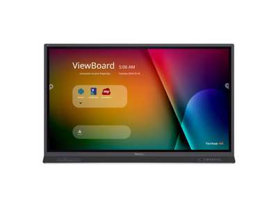 Viewsonic IFP6552-1A skilte display Interaktivt fladpanel 165,1 cm (65") 350 cd/m² 4K Ultra HD Sort Berøringsskærm Indbygget processer Android 9