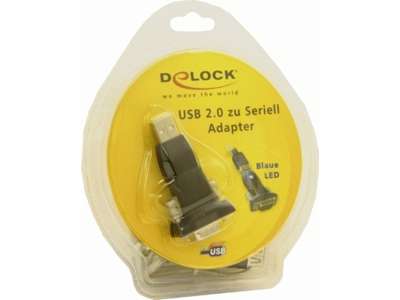 DeLOCK USB 2.0 to Serial Adapter serielkabel Sort USB Type-A DB-9