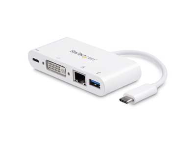 StarTech.com DKT30CDVPD dockingstation Ledningsført USB 3.2 Gen 1 (3.1 Gen 1) Type-C Hvid