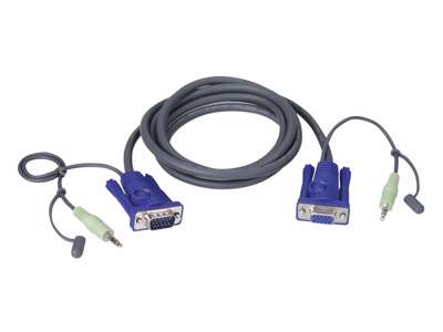 ATEN VGA / Audio Cable KVM-kabel Sort 1,8 m