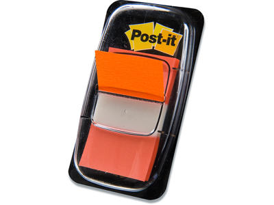 Indexfaner, Neon orange, 50 stk, 4.3x2.5 cm, Post-it Index 