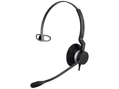 Jabra Biz 2300 USB UC Mono Headset Ledningsført Kontor/Callcenter USB Type-A Sort